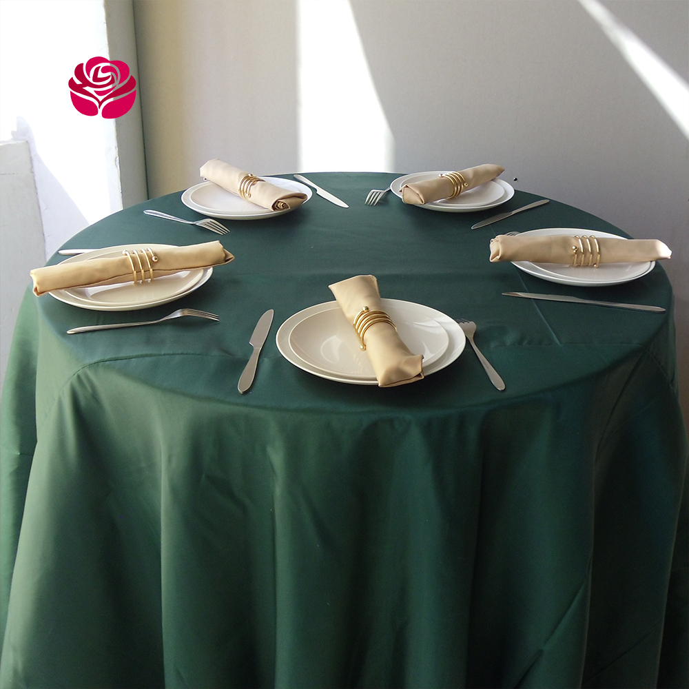 Round Emerald Green  Tablecloth For Banquet Wedding Velvet Table Cloth Home Textile Wedding Tablecloth