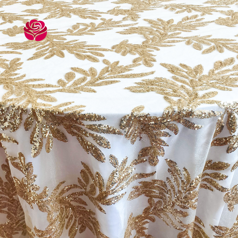 Glitter Cocktail Sequin Round Table Cloth Cover Overlays Gold Sequin Tablecloth For Wedding Event Party Decoration Supplies